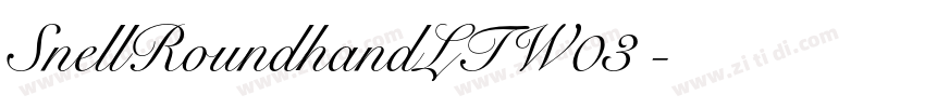 SnellRoundhandLTW03 字体转换
